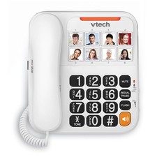 VTech Corded Senior Phone for Elderly with High-Contrast Large Buttons, 8 Photo
