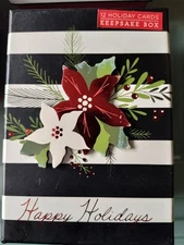 Hallmark Happy Holidays Keepsake Boxes w/Removable Top Lot 3  Used Empty