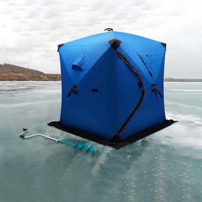 1-2 Person Ourdoor Portable Ice Shelter Blue Portable Ice Fishing Shanty Tent