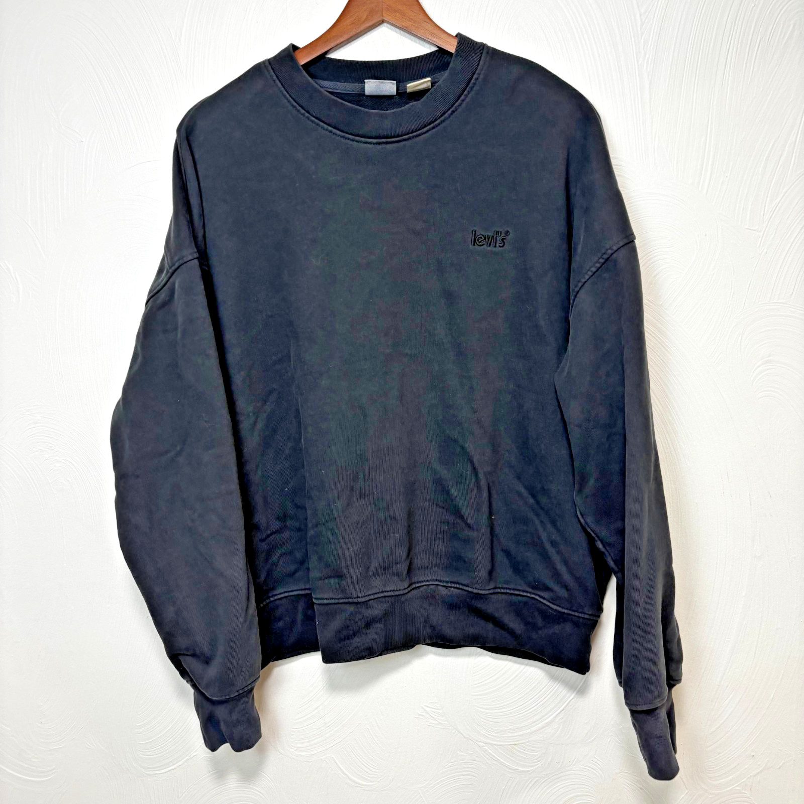 Levis Black Sweatshirt Pullover Solid Long Sleeve… - image 1