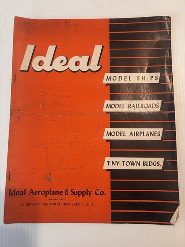 IDEAL Model Ships Railroads Airplanes  Catalog 1940’s Aeroplane & Supply READ