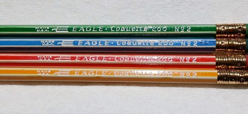 4-"266€ Adler KOKETT Nr. 2 Eagle Pencil Co. U.S.A." Holzstifte / 4 verschiedene Farben - Bild 7 von 16