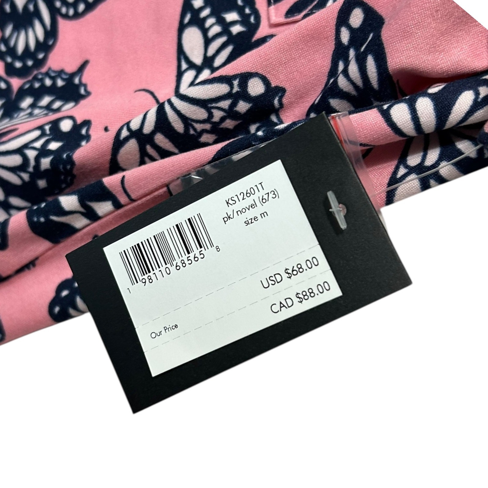 Kate Spade Butterfly Print 2 Pc Pajama Set NWT Women's Sz S/M Pink Colorful Chic thumbnail 5