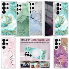 For Samsung Galaxy S25 Ultra S26 A17 A26 Marble Print Case Custom Magnetic Cover