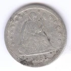 1858 Seated Liberty Silver Quarter + Circulated + No Reserve!