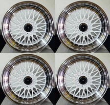 18x9 35 Rs Style Wheels 18 5x1125x114.3 White Machined Lip Rims Set 4