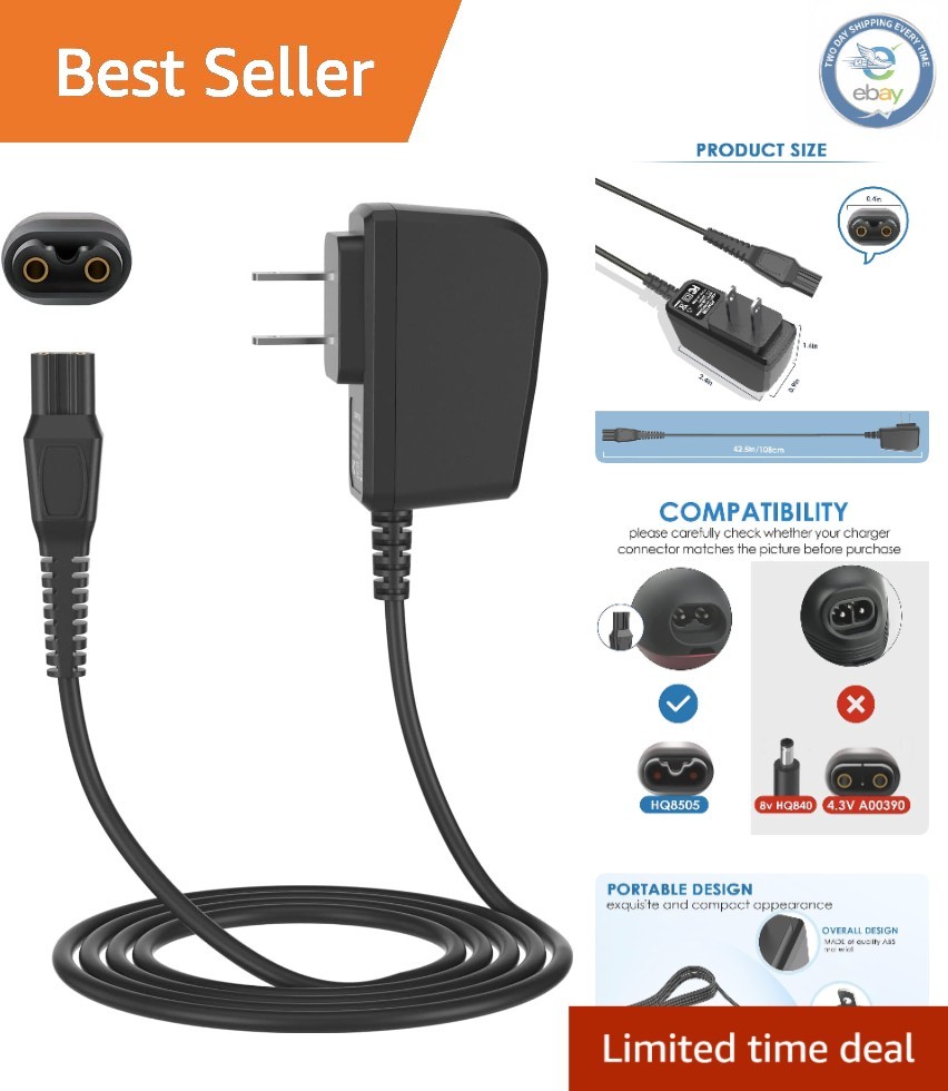 15V Wall Mount Charger for Norelco HQ Series Shavers with US