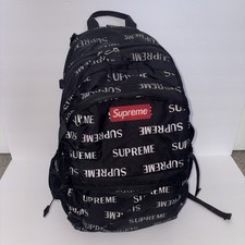 Supreme FW16 3M Reflective Logo Repeat Black Backpack