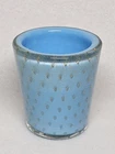 MCM 50's Murano Barbini Bullicante Blue Gold Flake Cigarette Or Toothpick Holder