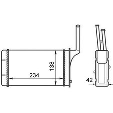 MAHLE WÄRMETAUSCHER HEIZUNGSKÜHLER passend für CITROËN AX SAXO PEUGEOT 106 | AH