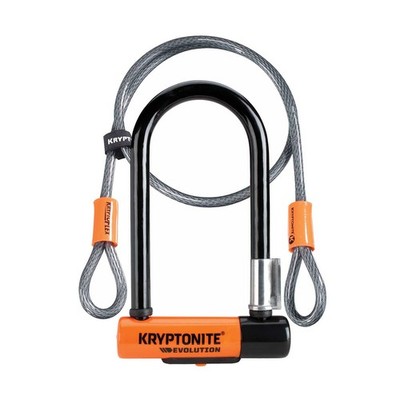 Kryptonite Evolution Mini 7 Fahrradschloss und 4' Kabel & Halterung sicher verkauft silber