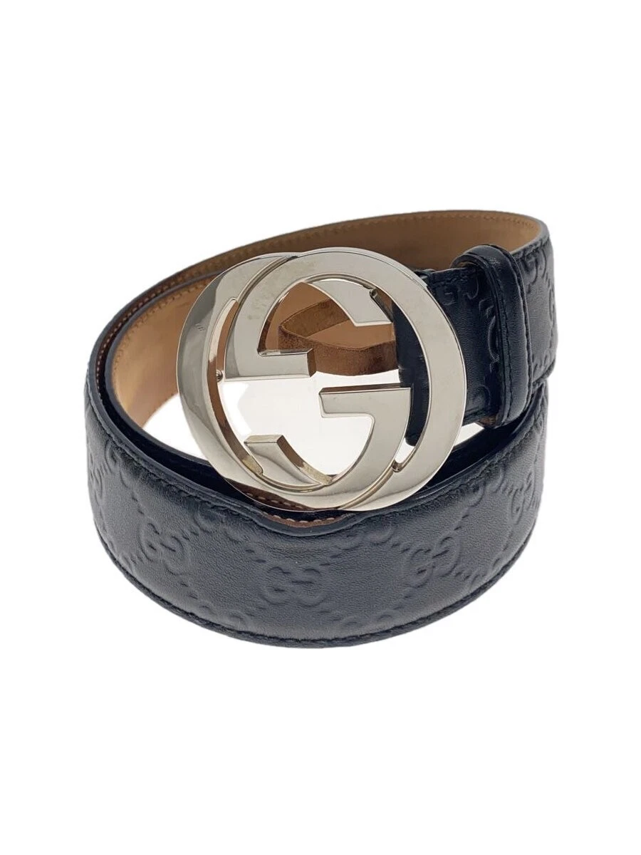 Ceinture Gucci/cuir/noir/homme