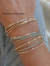 10pcs Bohemian Beaded Bracelet Set Colorful Multi Layer Jewelry