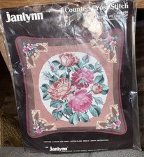 Janlyn Rose Tapestry Pillow Top Cross Stitich...