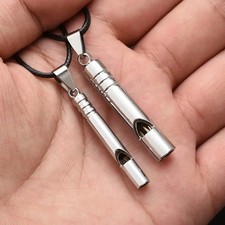 Titanium Emergency Whistle Loud Keychain Survival EDC Hiking Camping Outdoor