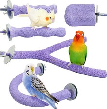 5 Pack Bird Perch Resin Bird Beak Grinding Stone Parrot Cage Stand Platform F...