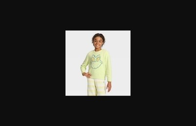 Unisex kids Grinch Sweater Size 4/5 New with Tags - Light Green 