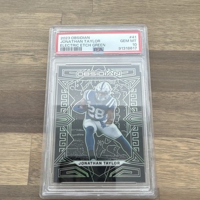 2023 Panini Obsidian - Jonathan Taylor #41 Electric Etch Green /25