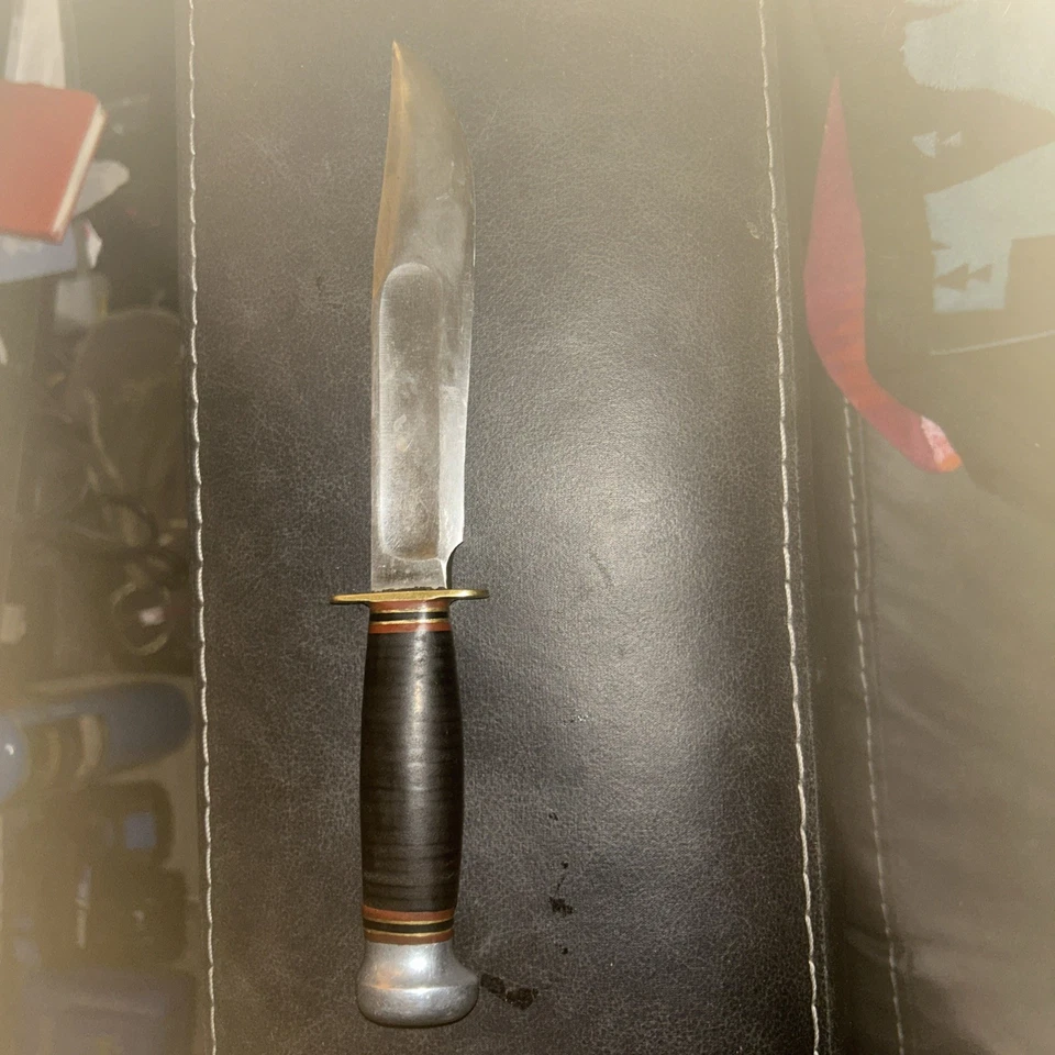 Cuchillo de caza MARBLE'S Gladstone MI DE COLECCIÓN Pre-WW2 6 hojas IDEAL funda original Foto 3 de 4