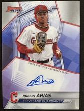 2025 Bowman’s Best Robert Arias AUTO On Card Cleveland Guardians