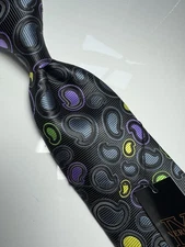 NWT VERSE 9 MULTI COLOR PAISLEY STYLE PRINT SILK DESIGNS NECK TIE & HANKY