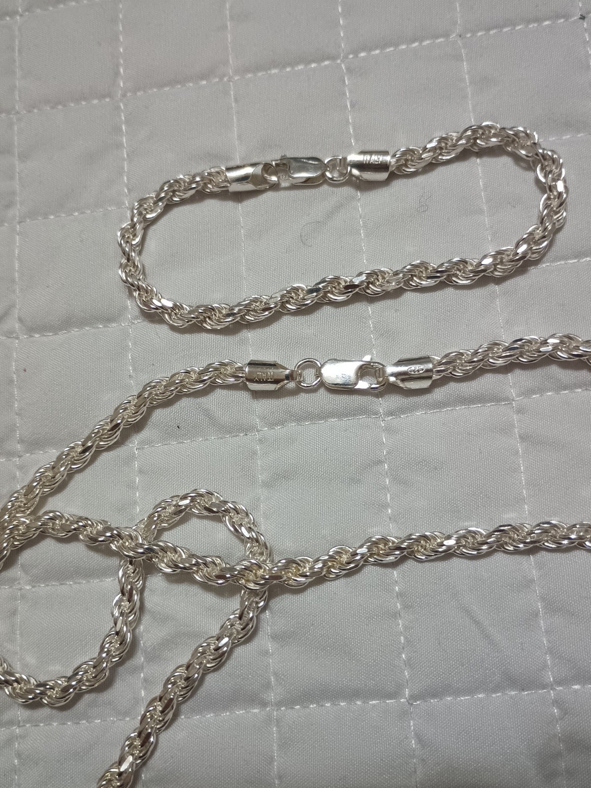 Heavy Solid Sterling Silver 925 High Polished Rop… - image 14