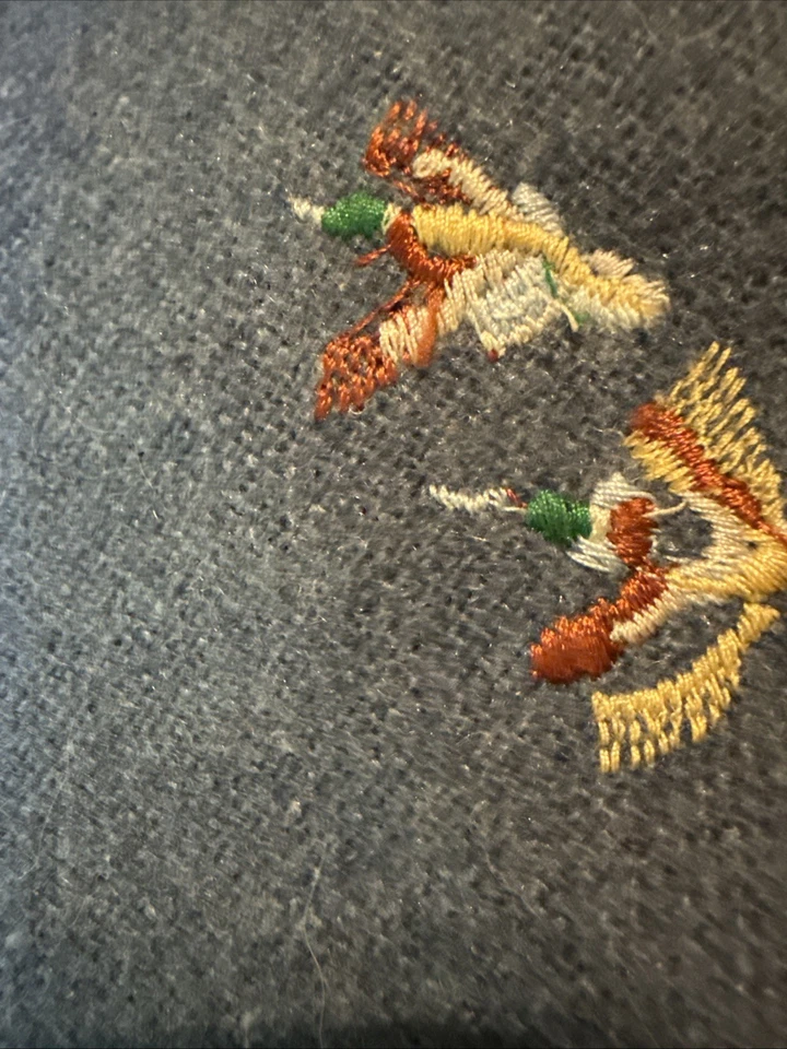 Corbata Bench Mark Vintage Azul Bordado Pato Imagen Poli/Lana/Acrílico Mezcla Foto 2 de 4