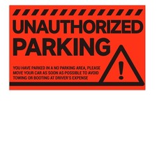 100Pcs Parking Violation Stickers -Unauthorized Parking Stickers Tow Stickers...
