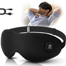 Silk Cordless Heated Eye Mask, Washable Heat Eye Compress for Dry Eye Electric E