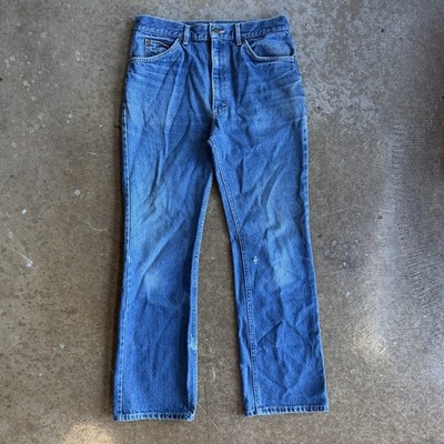 Vintage 70's Union-Made Lee Talon Zip Bootcut Blue Denim Jeans 201