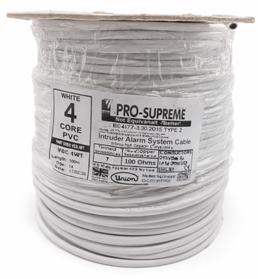 RS PRO 4-adrige Steuerleitung 100m 0,19mm² 50V ungeschirmt weiß PVC Mantel NEU