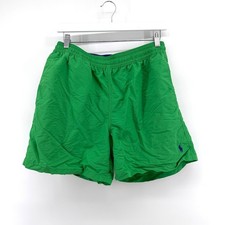 Polo Ralph Lauren Swim Shorts Mesh Lined Large Green Mens Trunk Beachwear