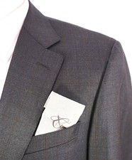  1,895 CANALI - Gray / Brown Windowpane Check Blazer - 42R