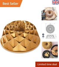 Cast Aluminium Jubilee Bundt Cake Tin - 10 Cup Capacity for Festive Occasions