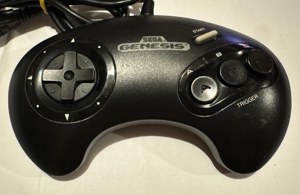 OEM Genuine Sega Genesis Controller 1650 Cleaned Tested & Works - Image 2 of 4