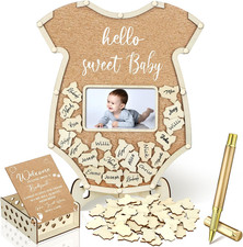 63 Pcs Bodysuit Baby Shower Guest Alternatives Set Baby Shower Decorations with