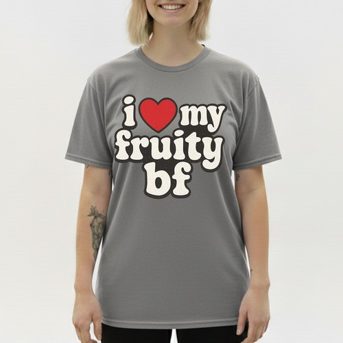 I Love My Fruity Boyfriend Retro T-Shirt Vintage Style Lustig Beziehung S-5XL - Bild 9 von 11