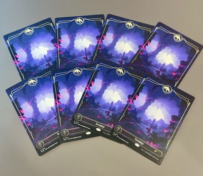 8x SWAMP Secret Lair D&D Lands of Forgotten Realms - Full Art MTG NM SLD 2511
