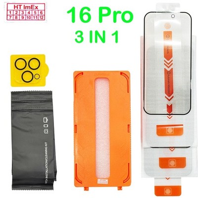 3-Pack Privacy Screen Protector + Camera Lens Protector iPhone 16 Pro Tool Kits