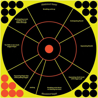 12'' Handgun Trainer Target - Highly Visible Instant Feedback Reactive round Self