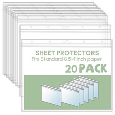20 Heavy Duty Sheet Protectors 8.5 x 11 Inch 12.4 9.8 9.8