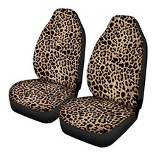 Trendy Leopard Animal Print Car Front Seat Covers Set Of 2 Wild Cheetah Patte... Trendy Leopard Animal Print Car Front Seat Covers Set Of 2 Wild Cheetah Patte...