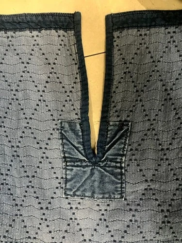 Vintage Japanese Aizome Indigo Sashiko Kendo Gi Jacket Double Weave Size 3.5 L image 6