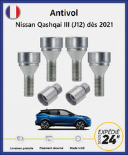 Ecrous antivol de roues Nissan Qashqai 3 (J12) dès 2021 (4 écrous+2 douilles)