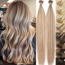 Stick I-Tip Real Human Hair Extensions Micro Loop Tip Highlight Thick 1g/s 200s