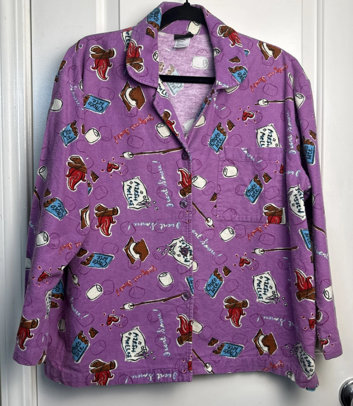 JOE BOXER Women’s Pajama Set Flannel Large Pink Smores Camping Vintage - Read
Opens in a new window