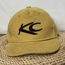 KC HiLiTES Yellow Corduroy Roper Snapback Hat Mens Adjustable Vintage Style