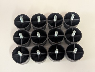 12 pieces of Brown Furniture Legs 1_1/2'' high Plastic for Sofa, ottoman, bed.