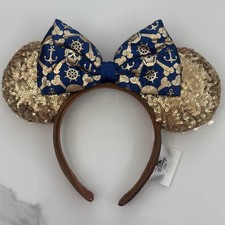 Disney.Parks Minnie Ears Pirates of The Caribbean Gold Sequined Headband 2026