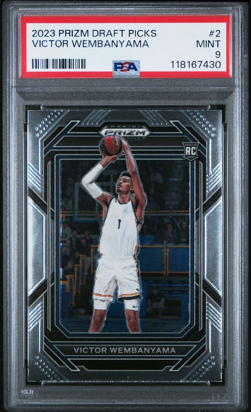 2023 Panini Prizm Draft Picks Victor Wembanyama #2 Rookie RC PSA 9 Mint Spurs